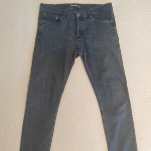 The Kooples Jeans Fitted Black Acid Wash Jeans 32